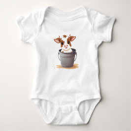 Baby Calf, Baby Cow i en bucket av Mjölk T Shirt
