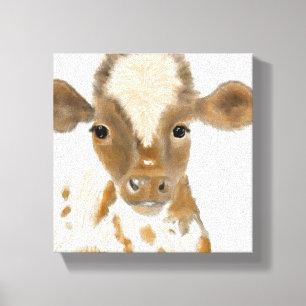 Baby Calf Canvastryck