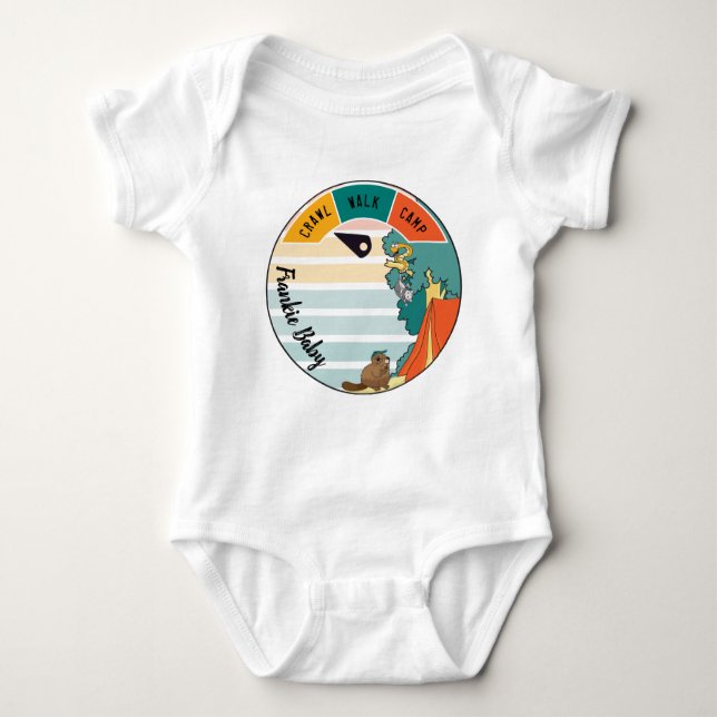 Baby Camp Beaver, Opossum, Snake Personalize T Shirt (Framsida)