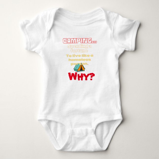 Baby campar humor lustig t shirt (Framsida)