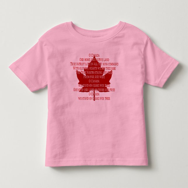 Baby Canada Anthem T-shirt Souvenir Canada Tee (Framsida)
