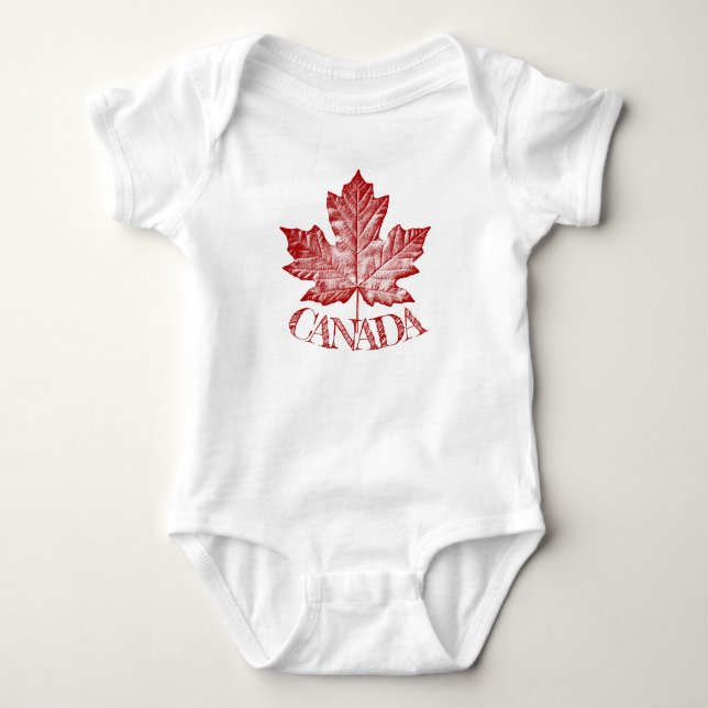 Baby Canada Souvenir BodykostyPersonlig T Shirt (Framsida)