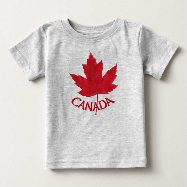 Baby Canada Souvenir Creeper Organic Canada Shirt T (Framsida)