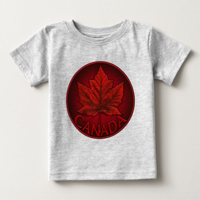 Baby Canada Souvenir Creeper Organic Canada Shirt Tee (Framsida)