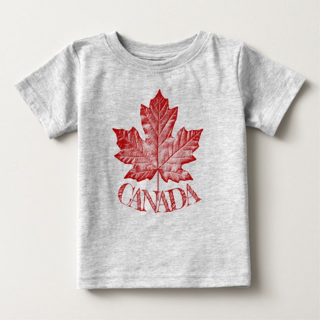 Baby Canada T-shirt Retro Canada Baby Shirts (Framsida)