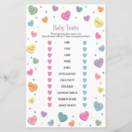 Baby Candy Baby Traits Baby Shower Game