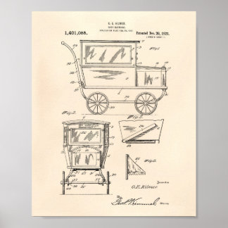 Baby Carriage 1921 Patent Art - Old Peper Poster