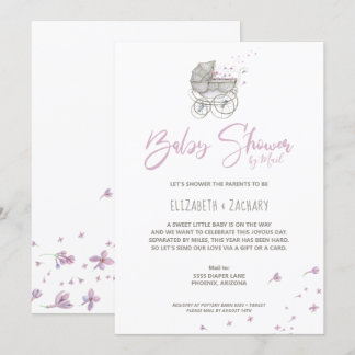 Baby Carriage Baby Shower by Mail Call Inbjudningar