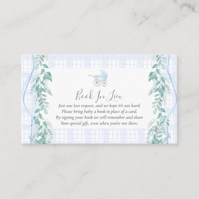 Baby Carriage Bok in Lieu Visitkort (Framsida)