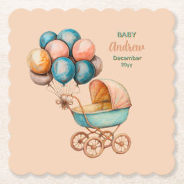 Baby Carriage Coaster Underlägg Papper