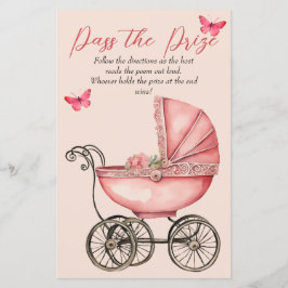 Baby Carriage Girl Baby Shower (ung. barn i)