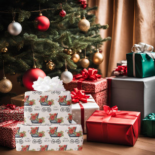 Baby Carriage Poinsettia Oh Baby jul Presentpapper