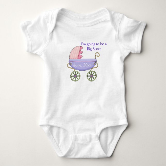 Baby Carriage Rosa Infant Creeper Tee (Framsida)