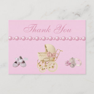Baby Carriage, Shoes, Nappar, Pearls Tack Kort