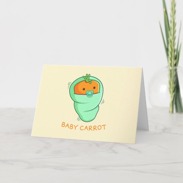 Baby Carrot Pun Kort (Framsida)