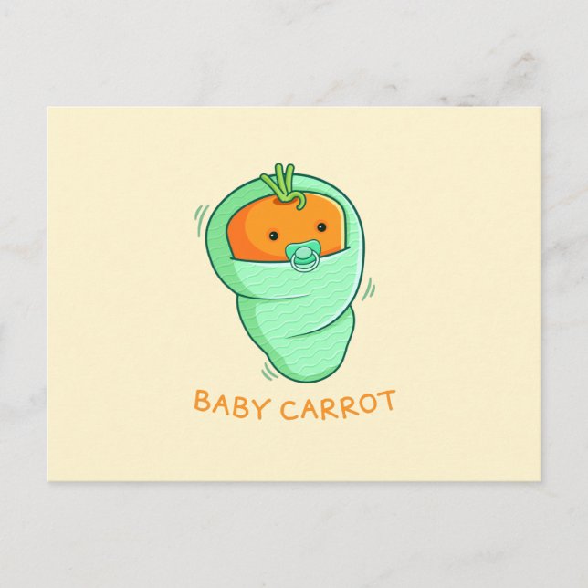 Baby Carrot Pun Vykort (Framsida)
