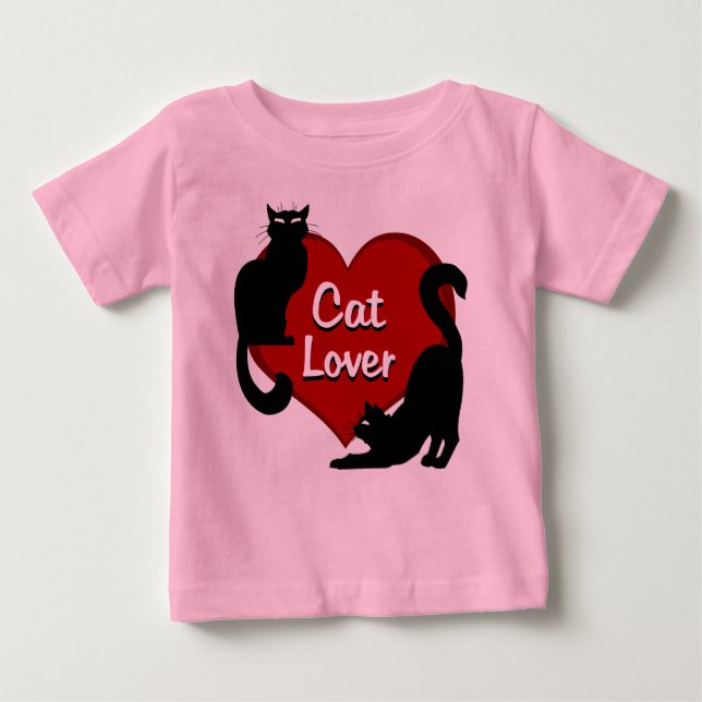 Baby Cat Lover Shirts Cat Lover Småbarn Shirts T Shirt (Framsida)