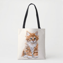 Baby Cat Tote Bag - Välj Färg Tygkasse
