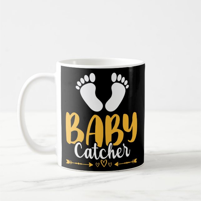 Baby Catcher OB Nurse Uterus OB Gyn  Kaffemugg (Vänster)