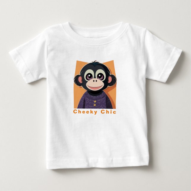 "Baby Cheeky Chimp" T Shirt (Framsida)