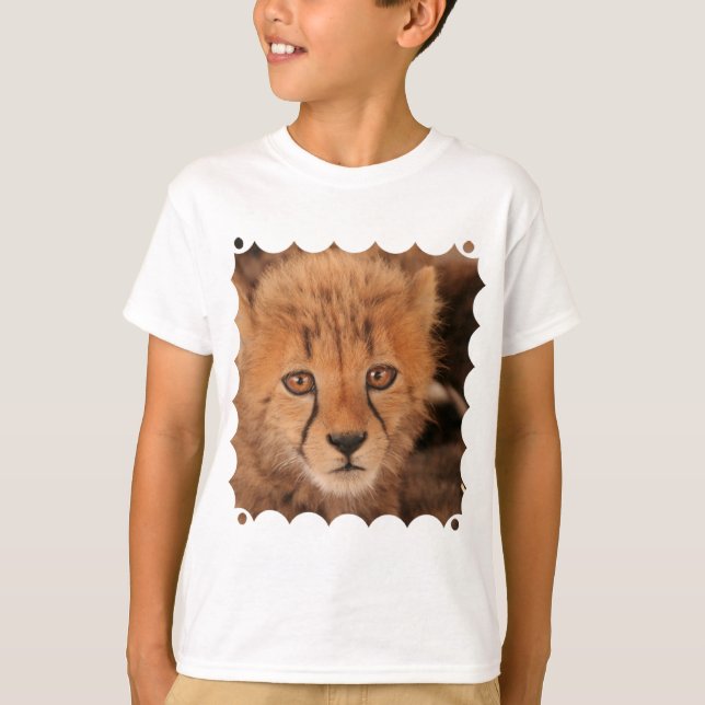 Baby Cheetah Barns sötskjorta T Shirt (Framsida)