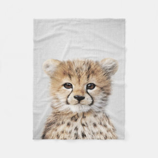 Baby Cheetah Colorful Grapic | Djurgåva Fleecefilt