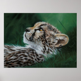 BABY CHEETAH FINE ART PRINT POSTER
