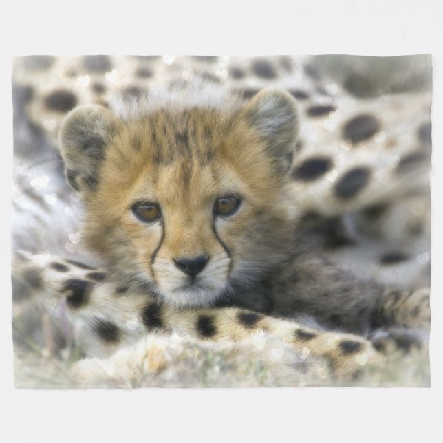 Baby Cheetah Fleece Blanket (Framsidan (Horisontell))