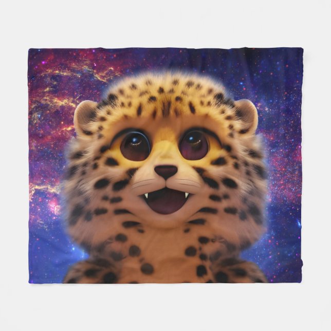 Baby Cheetah Fleecefilt (Framsidan (Horisontell))