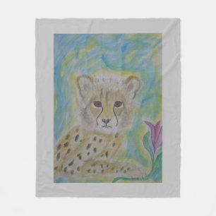 baby cheetah-kast fleecefilt