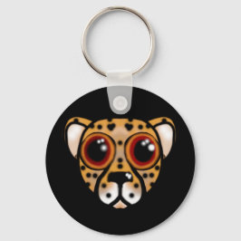 Baby Cheetah Stare Keychain Nyckelring