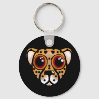 Baby Cheetah Stare Keychain Nyckelring