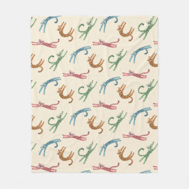 Baby Cheetah Stretches Multifärgad Fleece Blanket