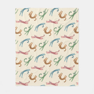 Baby Cheetah Stretches Multifärgad Fleece Blanket