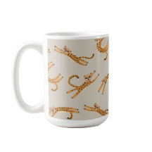 Baby Cheetah Stretches Orange och Taupe Mugg