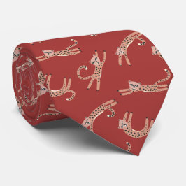 Baby Cheetah Stretches Red and Rosa Slips