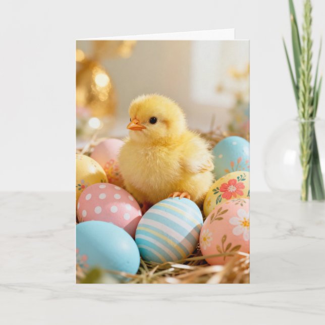 Baby Chick and Easter Eggs Kort (Framsida)