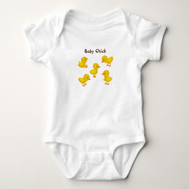 Baby Chick Bodykostym T Shirt (Framsida)