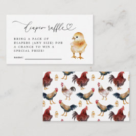 Baby Chick Diaper Raffle Biljett Tilläggskort