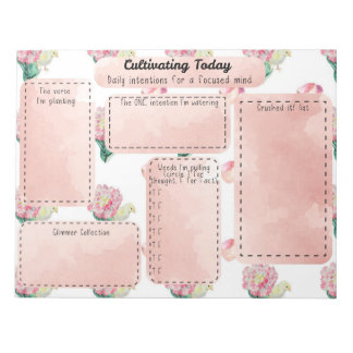 Baby Chick Fresh Spring Mindset Daily Intention Anteckningsblock