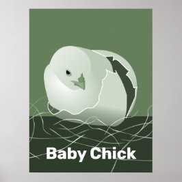 Baby Chick Grönt Kitchen Wall Art Poster