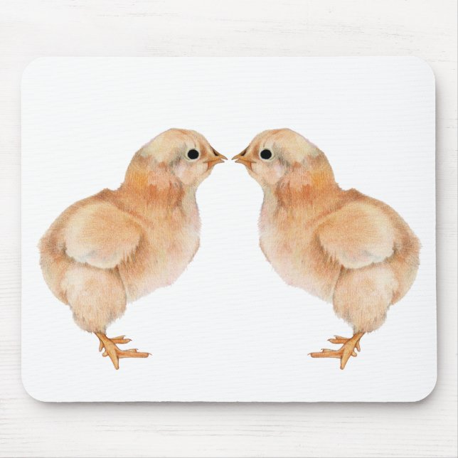 Baby Chick Kärlek Mousepad Musmatta (Framsidan)