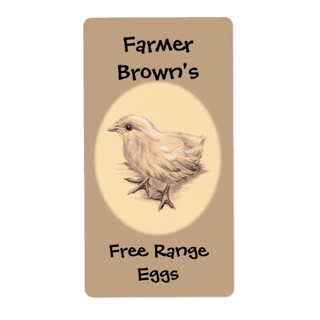 Baby Chicken Teckning Produkt Fraktsedel (Framsidan)