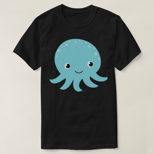 Baby Child Blue Octopus T Shirt (Design framsida)