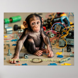 Baby Chimpanzee poster "Bungle print lustiga"