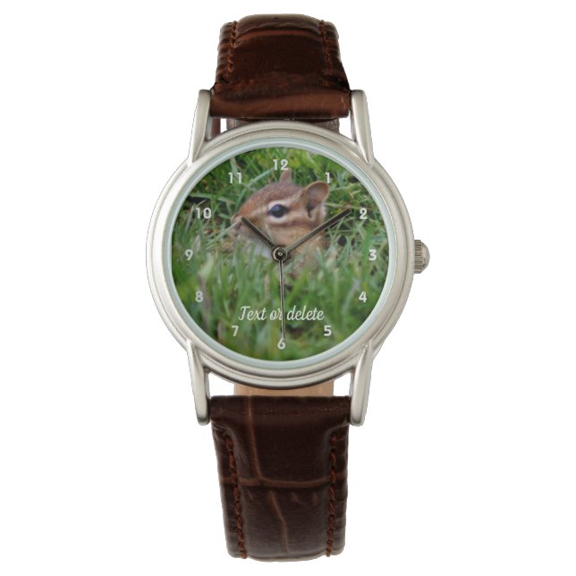 Baby Chipmunk Animal Personlig Armbandsur (Framsida)