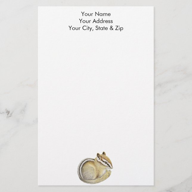 Baby Chipmunk Brevpapper (Framsida)