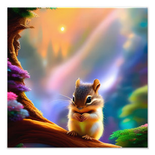 Baby Chipmunk Fototryck