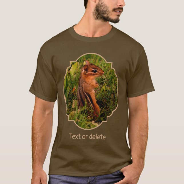 Baby Chipmunk Wildlife Animal Art  T Shirt (Framsida)