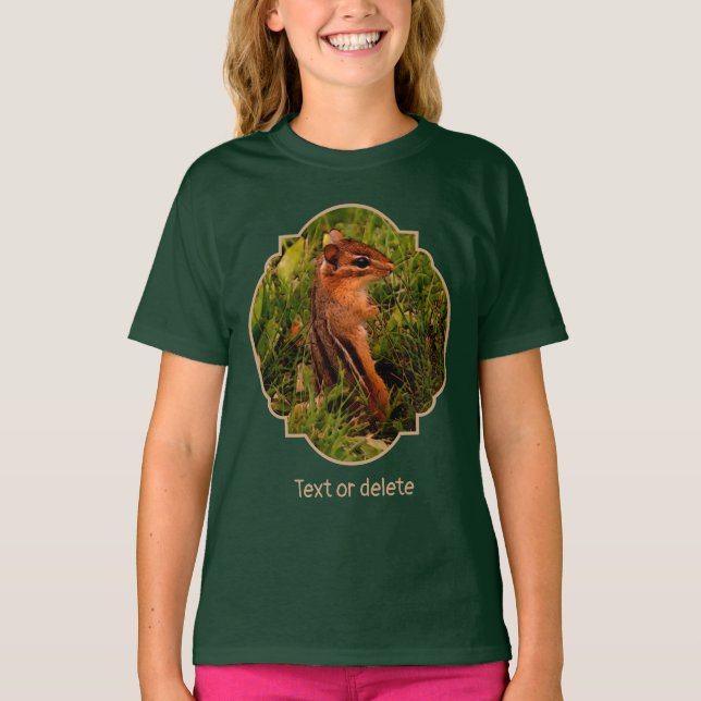 Baby Chipmunk Wildlife Animal Art  T Shirt (Framsida)